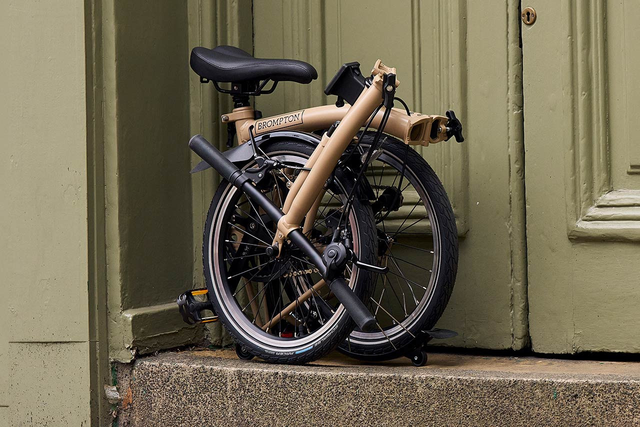 Brompton M6L DUNE SAND 2024購入 Brompton C line Explore Dune Sand – Mid (M6L) | BernatCycles